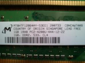 1GB 1RXB PC2-4200U-444-12-ZZ(1GB,DDR2,533,CL4)